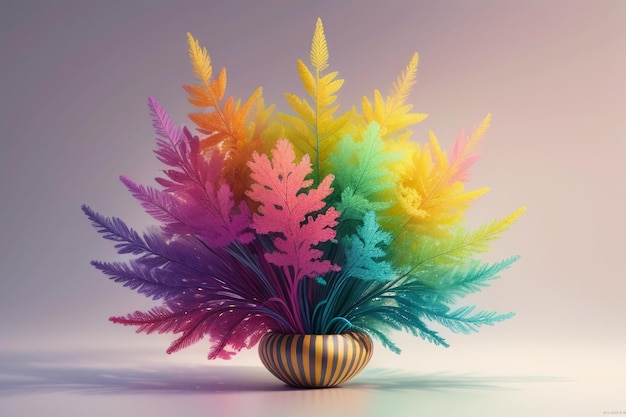 Colorful 3D model rendering creative design abstract items props wallpaper background