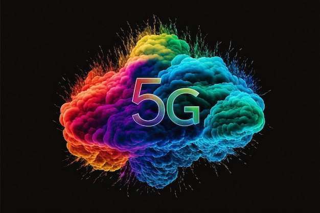 Colorful 5G Technology Internet