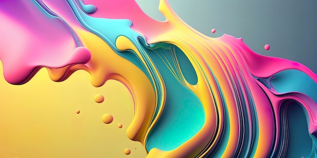 Colorful abstact background with a wave of liquid paint