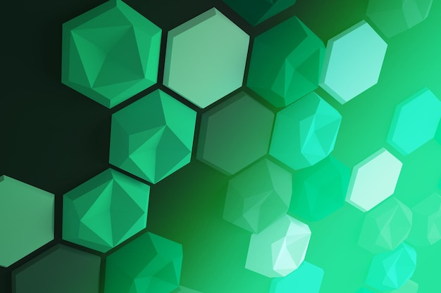 Colorful abstract 3D hexagon background