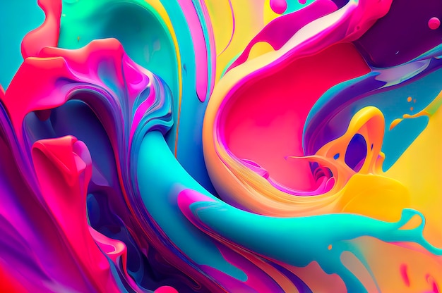 Colorful abstract 3d illustration