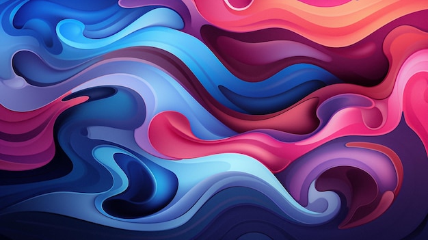 colorful abstract 3d waves background