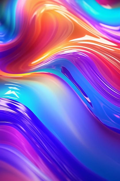 Colorful abstract art with a blue background