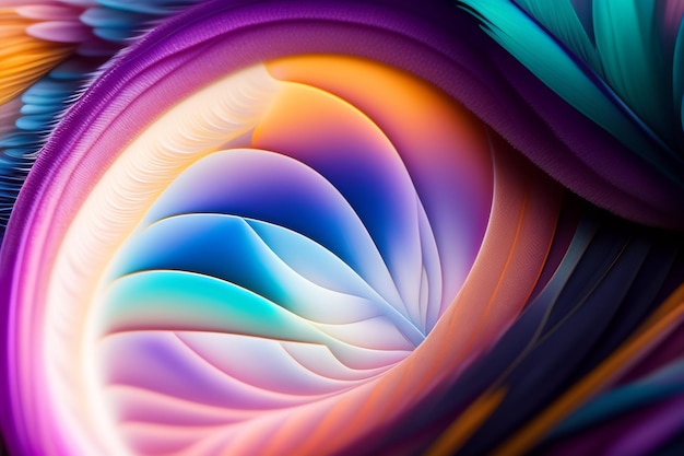 A colorful abstract art with a spiral design.