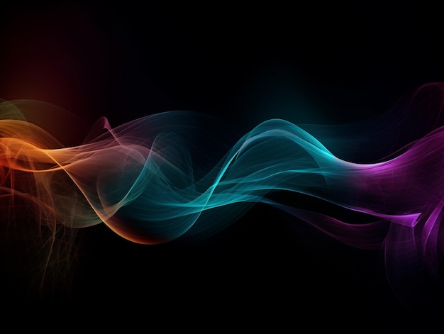 colorful abstract background on black