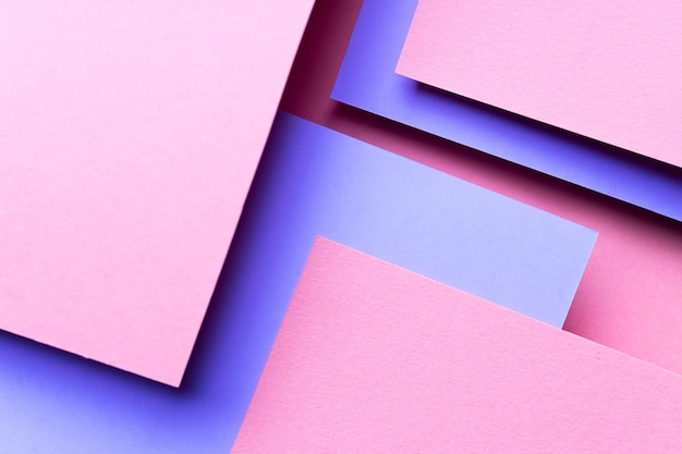 Colorful abstract background inspired by material design using cardboard and paper