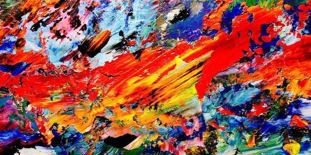 Colorful abstract background oil painting on canvas