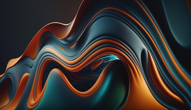 A colorful abstract background with a black background and a blue and orange background.