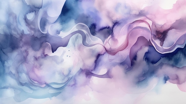 A colorful abstract background with a blue and pink smoke