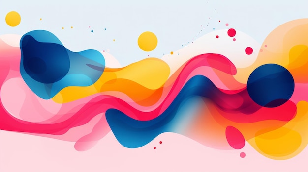 A colorful abstract background with circles and shapes