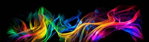 Colorful abstract background with colorful lines in 3d