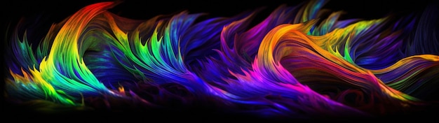 Colorful abstract background with colorful lines in 3d