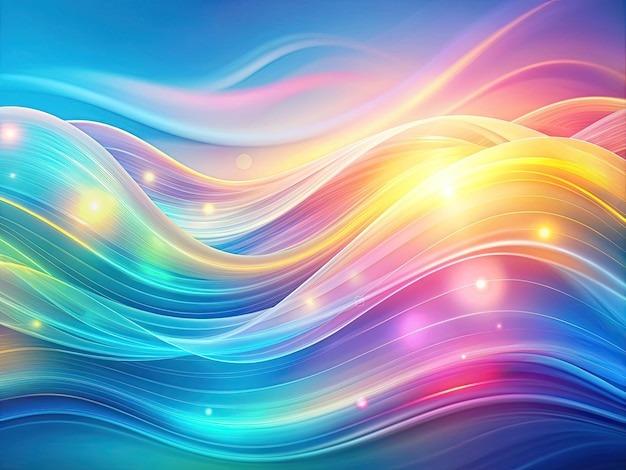 a colorful abstract background with a colorful wave and the word sunset