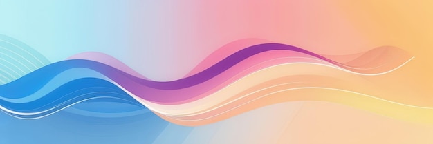 A colorful abstract background with flowing wave patterns in warm and cool tones Generate AI