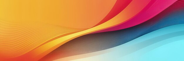 A colorful abstract background with flowing wave patterns in warm and cool tones Generate AI