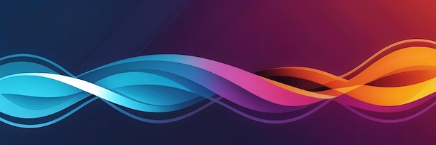 A colorful abstract background with flowing wave patterns in warm and cool tones Generate AI