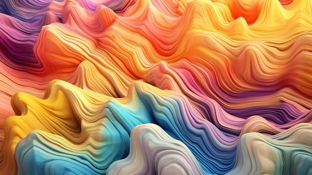 A colorful abstract background with flowing wavy lines