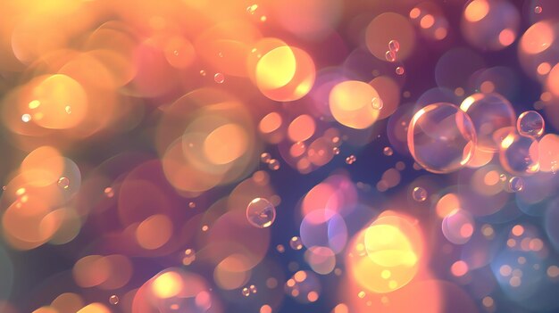 A colorful abstract background with glowing iridescent bubbles