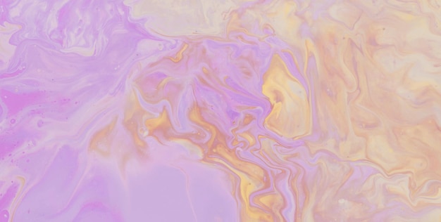 A colorful abstract background with a purple and yellow paint swirls.