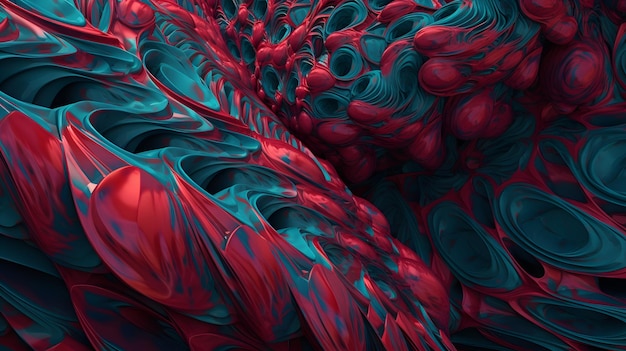 A colorful abstract background with a red and blue swirls.