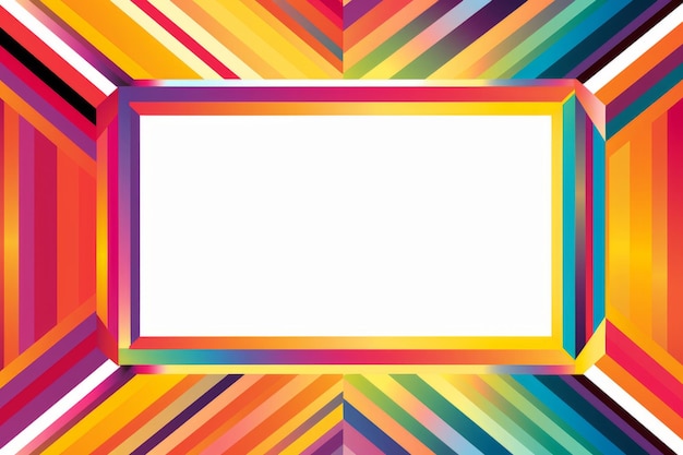 Photo colorful abstract background with a square frame