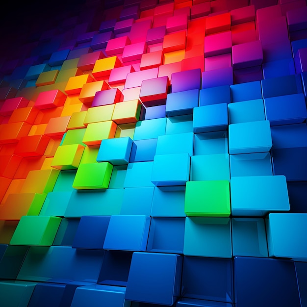 Colorful Abstract Background With Squares and Squares