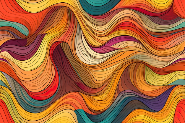 A colorful abstract background with a wave pattern.