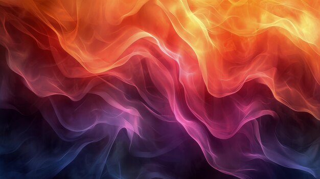 Colorful Abstract Background With Wavy Lines