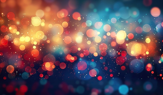 Colorful abstract bokeh lights background for festive mood