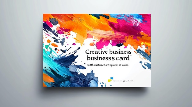 Colorful Abstract Business Card Mockup