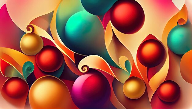 Colorful abstract christmas decoration wallpaper background