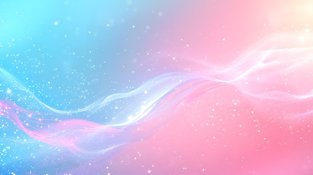 a colorful abstract composition of pink blue and purple hues with a galaxy