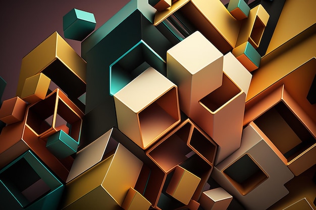 Colorful abstract cube background