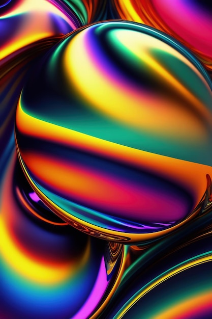 Photo a colorful abstract design with a black background and a black background 3d style wallpaper