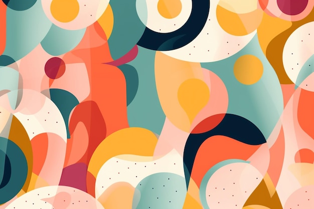 A colorful abstract design with a circle pattern.