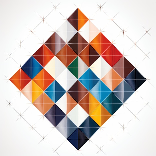 Photo colorful abstract design with squares a multifaceted geometric symbolism