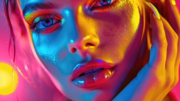 Colorful Abstract Fashion Portrait