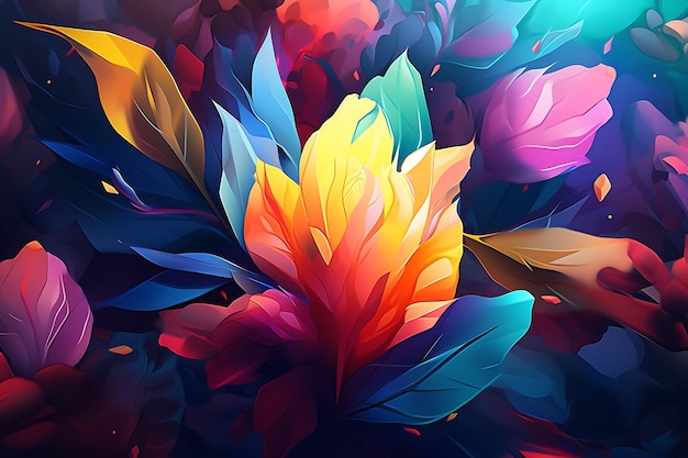 Colorful abstract floral background