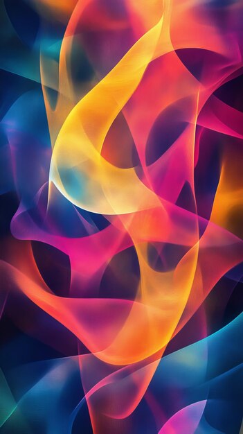 Photo colorful abstract flowing light waves