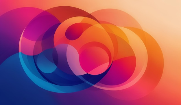 a colorful abstract image of circles with the text  the word  on the bottom