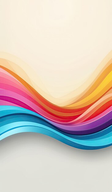 Colorful abstract image featuring smooth wave shapes in a gradient scheme Generate AI