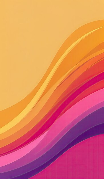 Colorful abstract image featuring smooth wave shapes in a gradient scheme Generate AI