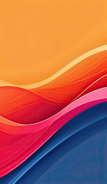 Colorful abstract image featuring smooth wave shapes in a gradient scheme Generate AI