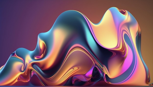 A colorful abstract image of a liquid and a black background.