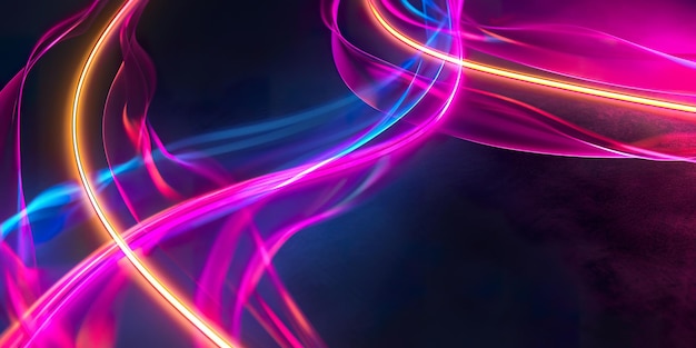 Photo a colorful abstract image of neon lights