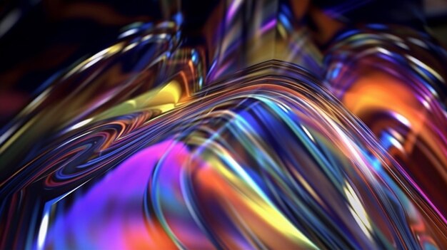 A colorful abstract image of a spiraling wave.