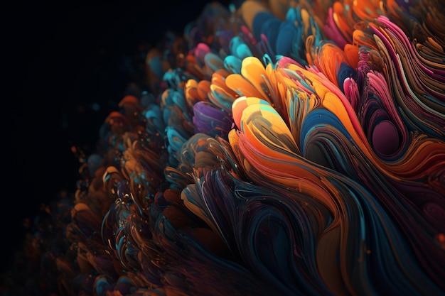 A colorful abstract image of a swirly pattern.