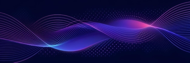 a colorful abstract image of a wave with a purple and blue background