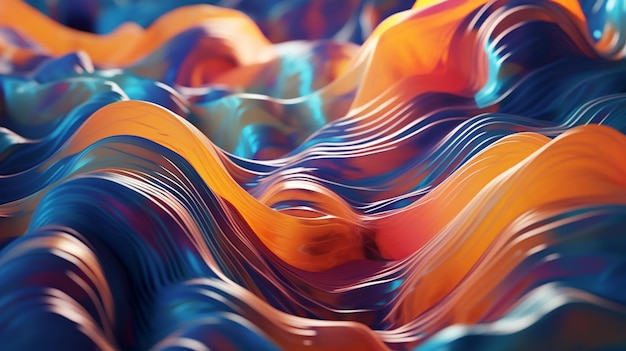 A colorful abstract image of a wave with the word art on it.