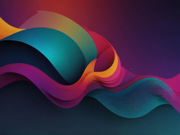 a colorful abstract image of a wave with the word the word on it